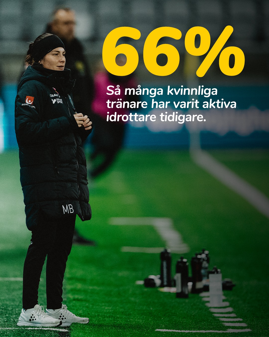 Majoriteten av kvinnliga tränare har själva varit aktiva.

66 % har en bakgrund som idrottare.

Övergången från aktiv till tränare är därför en av idrottens viktigaste karriärvägar.

Källa: RF Coaching Pathways Study 2025.